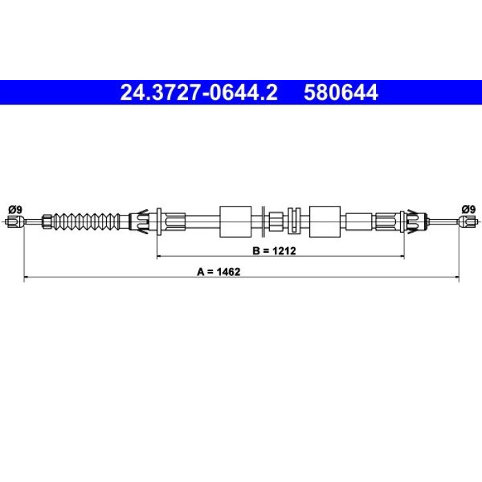 ATE Handbremsseil 24.3727-0644.2