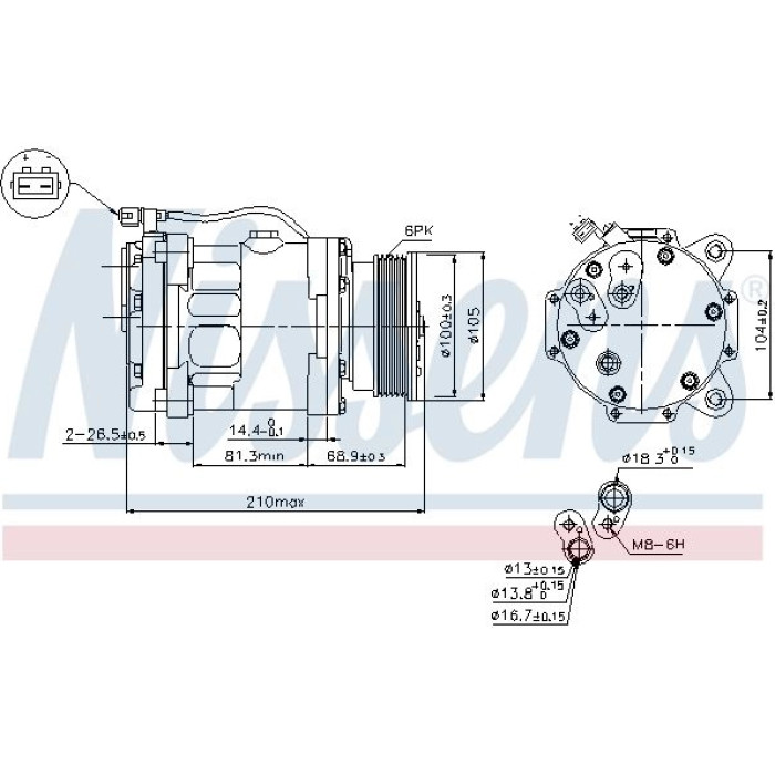Nissens Klimakompressor PKW 89088 Nissens Klimakompressor PKW 89088
