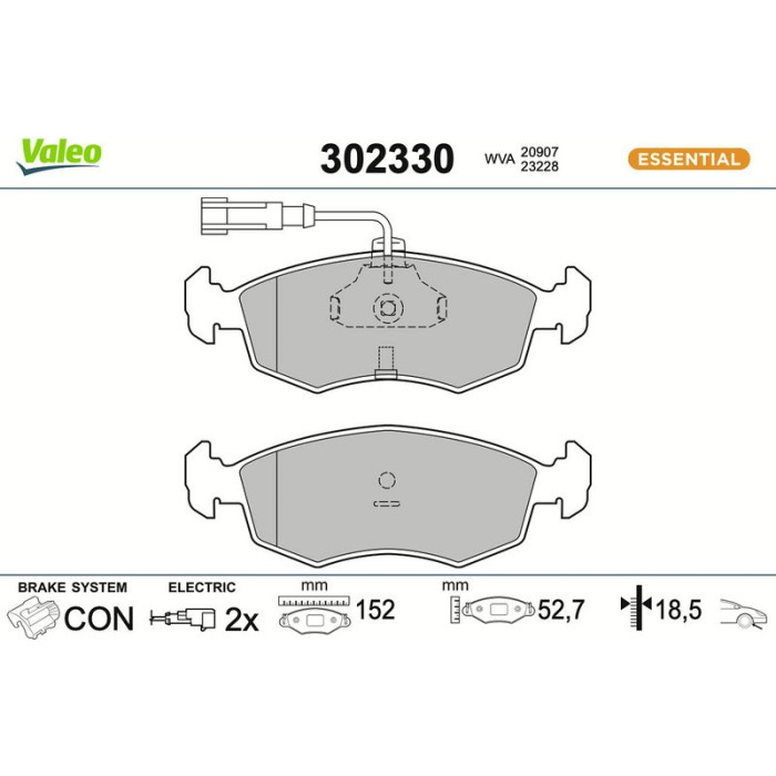 Valeo Bremsbelagsatz 302330