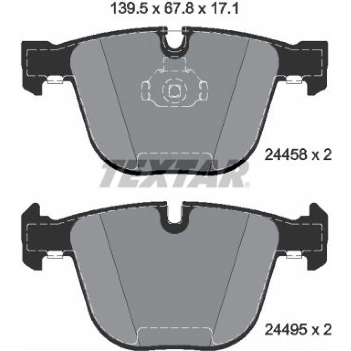 Textar Bremsbelagsatz 2445801 Textar Bremsbelagsatz 2445801