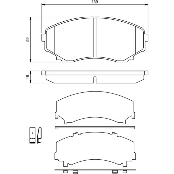 0 986 494 204 Bosch Bremsbelagsatz 0 986 494 204 0 986 494 204 Bosch Bremsbelagsatz 0 986 494 204