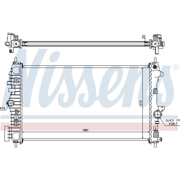 Nissens Wasserkühler PKW 630716