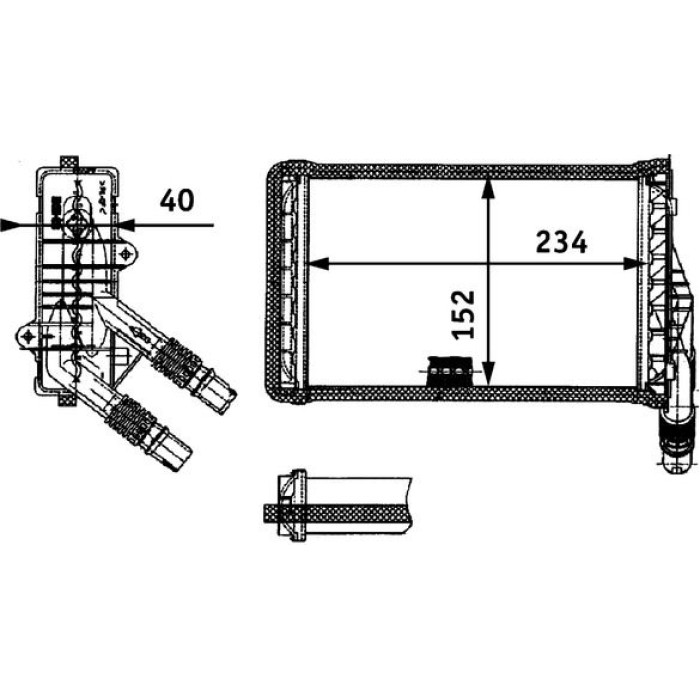 MAHLE Wärmetauscher, Innenraumheizung AH 85 000P MAHLE Wärmetauscher, Innenraumheizung AH 85 000P