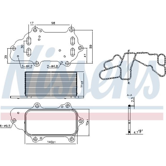 Nissens Ölkühler PKW 91225 Nissens Ölkühler PKW 91225