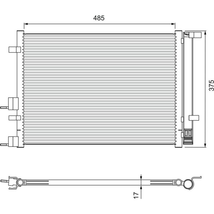 Valeo Klimakondensator 814395 Valeo Klimakondensator 814395