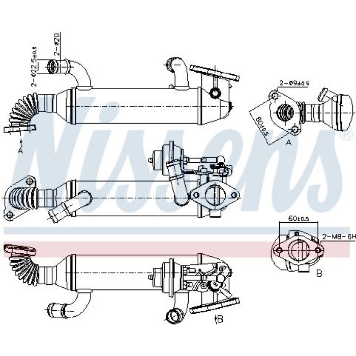 Nissens AGR-Kühler 989290 Nissens AGR-Kühler 989290