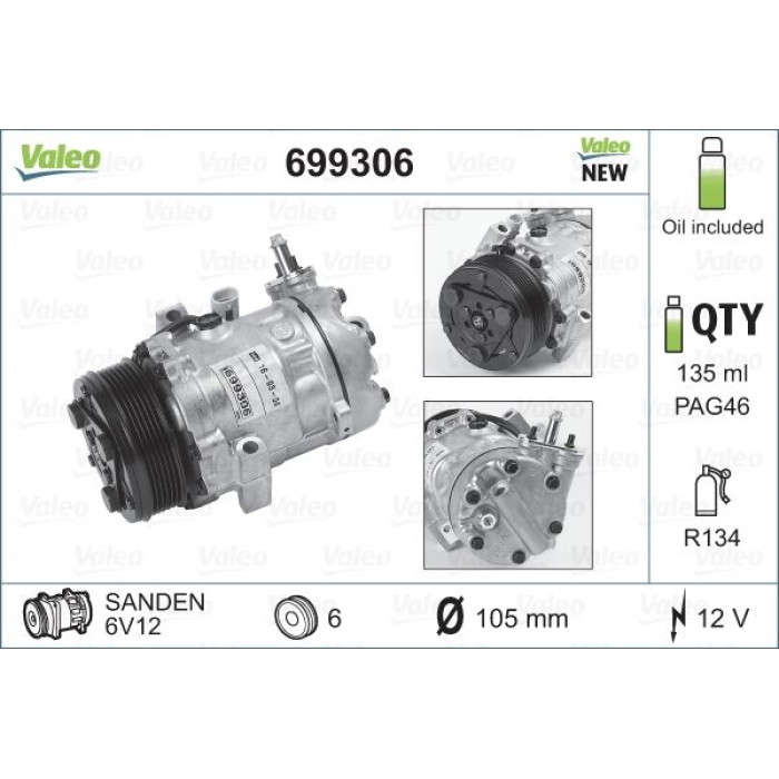 699306 Valeo Kompressor 699306
