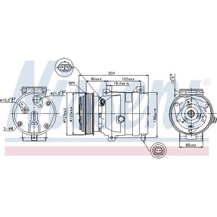 Nissens Klimakompressor PKW 89281 Nissens Klimakompressor PKW 89281