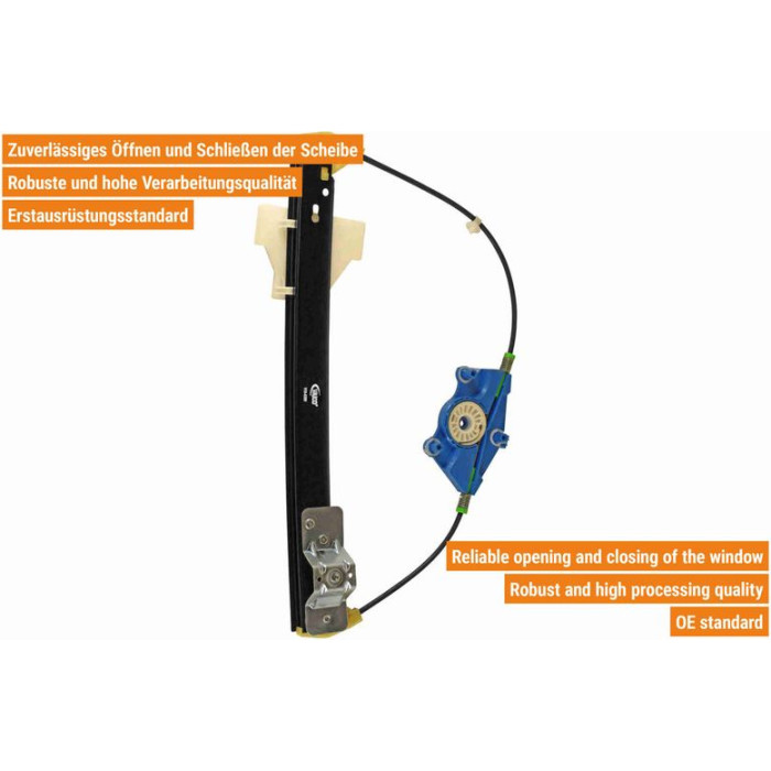 VAICO V10-6289 Fensterheber hinten links, ohne Motor, elektrisch VAICO V10-6289 Fensterheber hinten links, ohne Motor, elektrisch