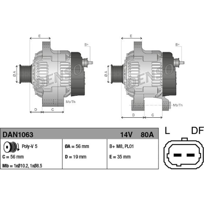 Denso Lichtmaschine DAN1063