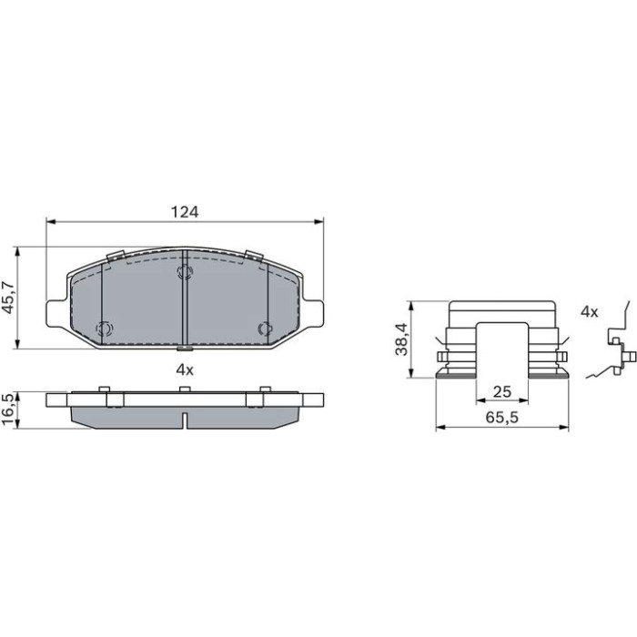 Bosch Bremsbelag 0 986 424 440 Bosch Bremsbelag 0 986 424 440