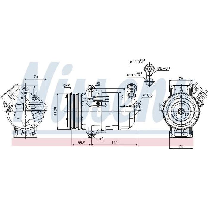 Nissens Klimakompressor PKW 89041 Nissens Klimakompressor PKW 89041