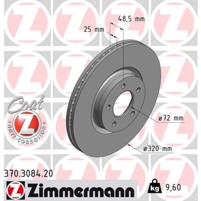 Zimmermann Bremsscheibe 370.3084.20 Zimmermann Bremsscheibe 370.3084.20