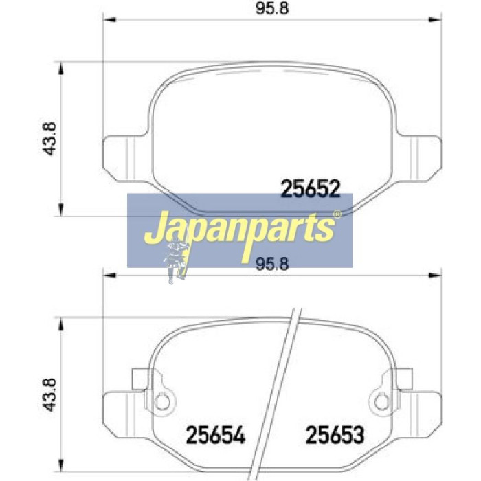 Japanparts Bremsbeläge PP-0208AF Japanparts Bremsbeläge PP-0208AF