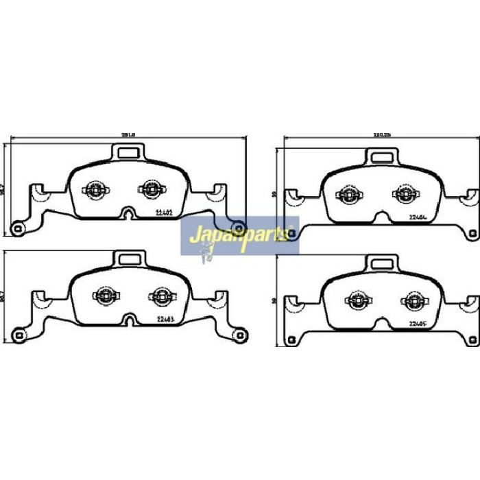 Japanparts Bremsbeläge PA-0918AF Japanparts Bremsbeläge PA-0918AF