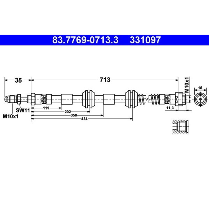 ATE Bremsschlauch 83.7769-0713.3 ATE Bremsschlauch 83.7769-0713.3