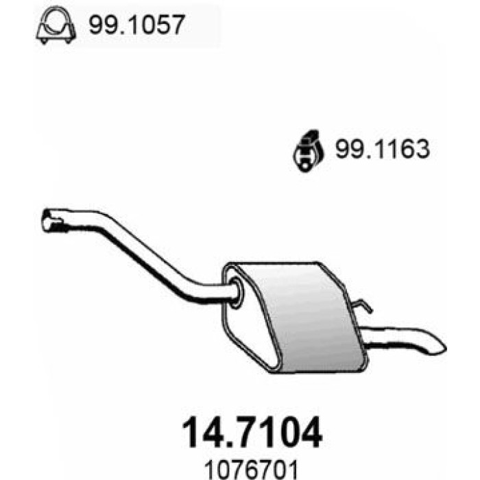 ASSO Endschalldämpfer 14.7104 ASSO Endschalldämpfer 14.7104