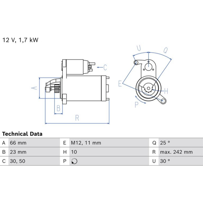 Bosch Starter 0 986 026 660 Bosch Starter 0 986 026 660