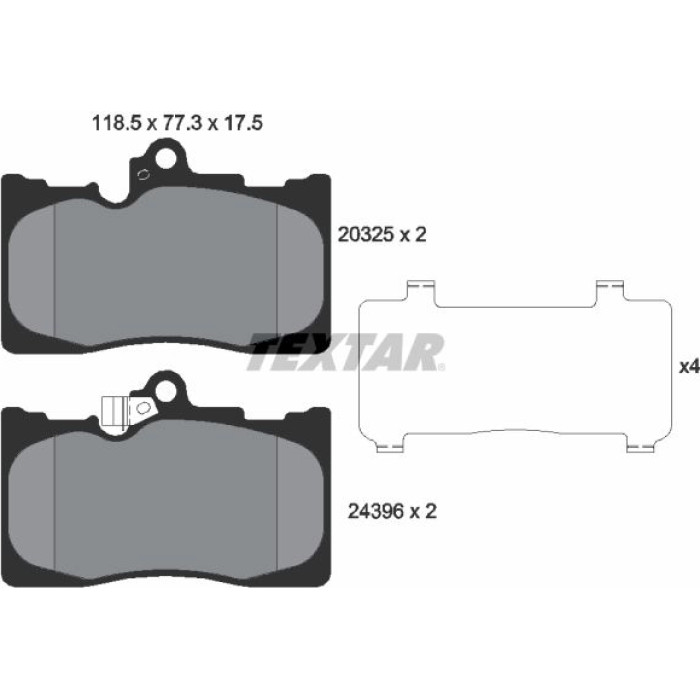 Textar Bremsbelagsatz 2032501 Textar Bremsbelagsatz 2032501