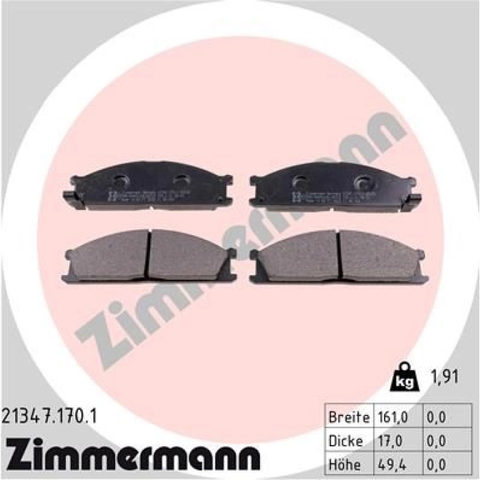 21347.170.1 ZIMMERMANN Bremsbeläge 21347.170.1 21347.170.1 ZIMMERMANN Bremsbeläge 21347.170.1