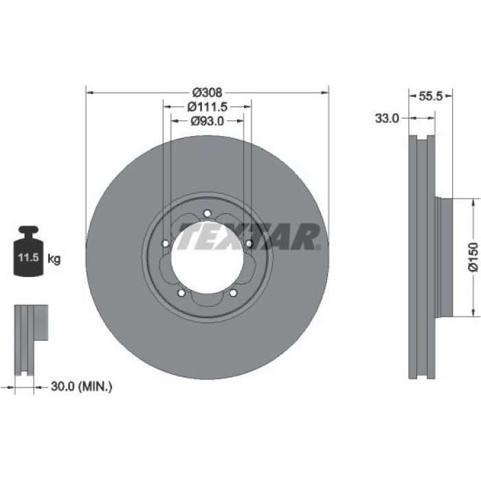 Textar Bremsscheibe 92273003 Textar Bremsscheibe 92273003