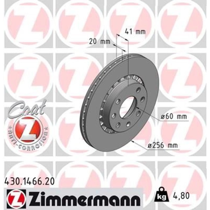 430.1466.20 Zimmermann Bremsscheibe 430.1466.20 430.1466.20 Zimmermann Bremsscheibe 430.1466.20