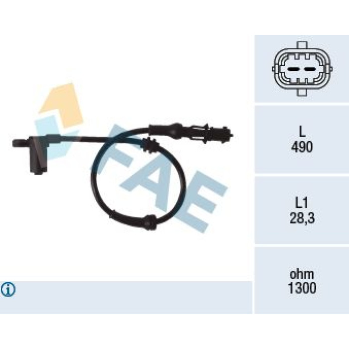 FAE Sensor, Raddrehzahl 78077 FAE Sensor, Raddrehzahl 78077