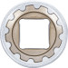 BGS Steckschlüssel-Einsatz Gear Lock | Antrieb Innenvierkant 12,5 mm (1/2"""") | SW 21 mm | 10221