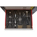 Rooks Roter Werkzeugwagen mit seitlichem Schrank, 235 Teile Rooks Roter Werkzeugwagen mit seitlichem Schrank, 235 Teile