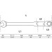 BGS Doppelgelenk-Ratschenring-Maulschlüssel | abwinkelbar | SW 11 mm | 6171 BGS Doppelgelenk-Ratschenring-Maulschlüssel | abwinkelbar | SW 11 mm | 6171