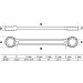 BGS Doppel-Ringschlüssel | extra flach | SW 21 x 23 mm | 30340 BGS Doppel-Ringschlüssel | extra flach | SW 21 x 23 mm | 30340