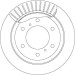 Bremsscheibe Mitsubishi T. Pajero 00 TRW SINGLE DF7061S
