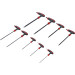 BGS Schraubendreher-Satz mit T-Griff und seitlicher Klinge | Innensechskant | 2 - 10 mm | 9-tlg | 7882 BGS Schraubendreher-Satz mit T-Griff und seitlicher Klinge | Innensechskant | 2 - 10 mm | 9-tlg | 7882