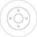 Bremsscheibe Citroen T. C4 TRW SINGLE DF4452BS