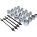 BGS Zug- und Druckhülsen-Satz | mit 4 Spindeln | 24-tlg | 1514 BGS Zug- und Druckhülsen-Satz | mit 4 Spindeln | 24-tlg | 1514