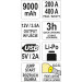 Startgerät Power Bank 9000Mah, Start: 400A | YT-83081 Startgerät Power Bank 9000Mah, Start: 400A | YT-83081