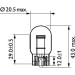 Glühlampe W21/5W 12V/21/5W (Ca-Glas) W3X16Q | 12066CP Glühlampe W21/5W 12V/21/5W (Ca-Glas) W3X16Q | 12066CP
