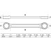 BGS Doppel-Ringschlüssel | extra flach | SW 16 x 17 mm | 30335 BGS Doppel-Ringschlüssel | extra flach | SW 16 x 17 mm | 30335