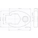 BGS Hahnenfußschlüssel | Antrieb Innenvierkant 20 mm (3/4"""") | SW 50 mm | 1759-50 BGS Hahnenfußschlüssel | Antrieb Innenvierkant 20 mm (3/4"""") | SW 50 mm | 1759-50
