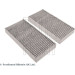 Innenraumfilter Honda Civic 01- 2 Stk. Mit Aktivkohle | ADH22504