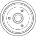 Bremstrommel. Citroen T. Ax/Saxo 1,0-1,6 86-03 | DB4129