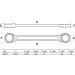 BGS Doppel-Ringschlüssel | extra flach | SW 12 x 13 mm | 30333