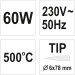 L÷tkolben 60 W | YT-8272 L÷tkolben 60 W | YT-8272