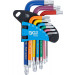 BGS Torx Winkelschlüssel-Satz Multicolour kurz mit Kugelkopf | 74466