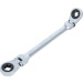 BGS Doppel-Ratschen-Ringschlüssel abwinkelbar mit E-Profil Ringköpfen SW E14 x E18 71028-14X18