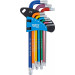 BGS Torx Winkelschlüssel-Satz Multicolour | mit Bohrung und Kugelkopf | 74464