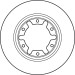 Bremsscheibe Nissan P. Patrol TRW SINGLE DF7305S