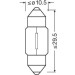 C10W Osram | 12V 10W SV8.5-8 | 31mm | 6438-02B
