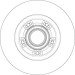 Bremsscheibe Renault T. Grand Scenic 09- Mit Lager TRW SINGLE DF6203BS
