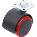 BGS Lenk-Doppelrolle | rot/schwarz | 50 mm | 80336 BGS Lenk-Doppelrolle | rot/schwarz | 50 mm | 80336